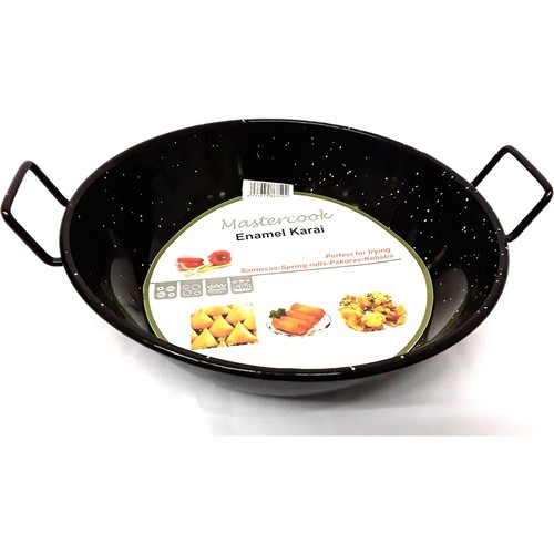 Enamel karai wok handle heavy - karai,