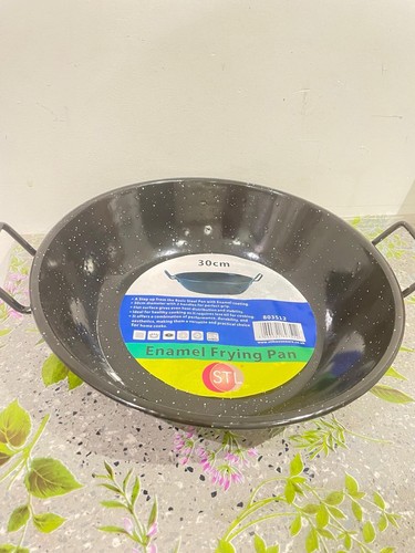 Enamel karahi wok pan - pan, with