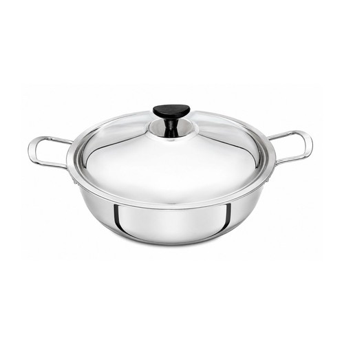 Stainless steel kadai karahi - steel,