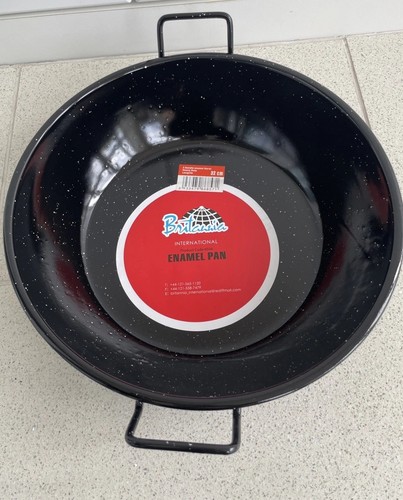 32cm enamel pan karahi - enamel,