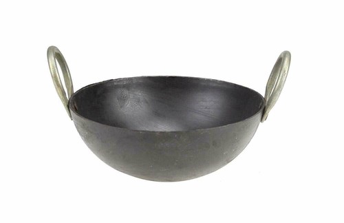 Iron frying pan wok karahi - iron,