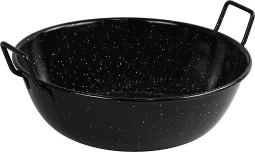 Enamel karai wok - heavy, duty
