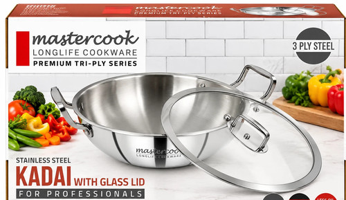 Mastercook 28cm 3ply stainless - 28cm,
