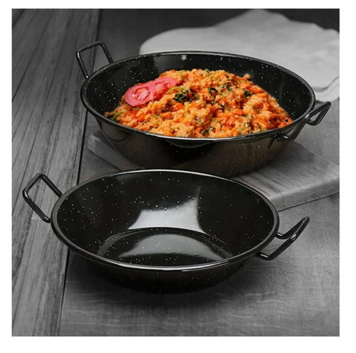 Enamel karai wok - enamel,